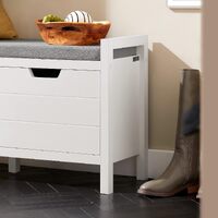 Shoe Bench Shoe Rack Cabinet Hallway, White thumbnail