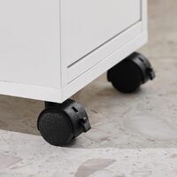 Storage Cart Narrow Cabinet Wheels Tray Drawers thumbnail