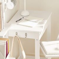 Small White Desk with Drawer Hooks thumbnail