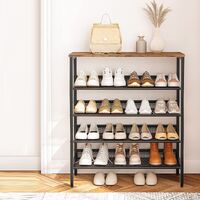 5-Tier Shoe Rack, Industrial Shoe Organizer Storage Bench thumbnail
