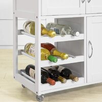 Kitchen Trolley with Wine Racks, Portable Workbench and Serving Cart for Bar or Dining thumbnail