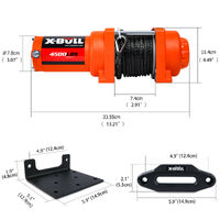 X-BULL Electric Winch 12v Synthetic Rope 4500LBS Wireless Remote ATV UTV 2041KG thumbnail