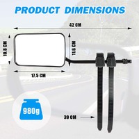 X-BULL Towing Mirrors Universal Multi Fit Clamp On 4X4 Caravan Trailer A Pair thumbnail