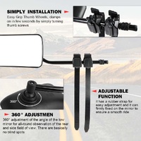 Towing Mirrors Clip on Multi Fit Clamp On Towing Caravan 4X4 Trailer 4WD 50 Pairs thumbnail