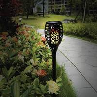 51 LED Bulbs Torch Solar Garden Outdoor Flame Dancing Flickering Light Auto Lamp thumbnail