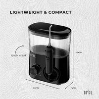 Water Jet Dental Flosser 600ml Black - Electric Oral Pressure Tooth Irrigator thumbnail