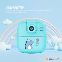 Kids Rechargeable Instant Print Camera Blue - Digital Thermal Photo Video MP3 thumbnail