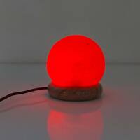 USB Colour Changing Salt Himalayan Lamp - Ball Sphere Shape Pink Rock LED Light thumbnail