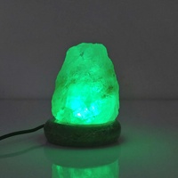 USB Colour Changing Salt Himalayan Lamp - Natural Shape Pink Rock LED Light thumbnail