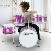 Karrera Childrens 4pc Drum Kit - Purple thumbnail