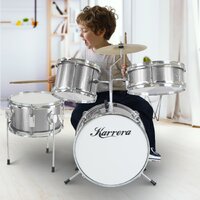 Karrera Childrens 4pc Drum Kit - Silver thumbnail