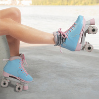 Circle Society Adjustable Kids Quad Roller Skates In Cotton Candy thumbnail