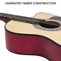 Karrera 38in Cutaway Acoustic Guitar with guitar bag - Natural thumbnail