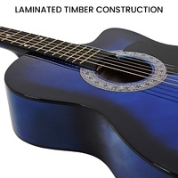 Karrera 38in Pro Cutaway Acoustic Guitar with Bag Strings - Blue Burst thumbnail