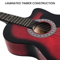 Karrera 38in Pro Cutaway Acoustic Guitar with guitar bag - Red Burst thumbnail