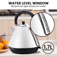 Pronti Toaster, Kettle & Coffee Machine Breakfast Set - White thumbnail