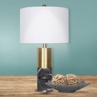 Sarantino Metal and Marble Table Lamp in Black thumbnail