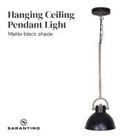 Sarantino Black and Gold Pendant Light thumbnail