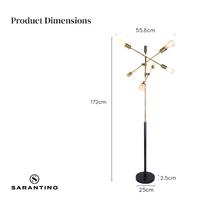 Sarantino 6-Light Metal Sputnik Floor Lamp thumbnail