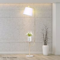 Sarantino Marble & Metal End Table Top Floor Lamp thumbnail