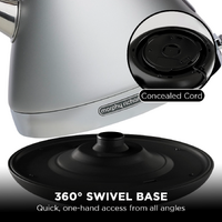 Morphy Richards 1.5L Venture Collection Pyramid Kettle in Steel Grey thumbnail