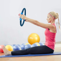 Powertrain Pilates Ring Band Yoga Home Workout Exercise Band Blue thumbnail