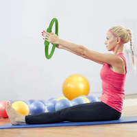 Powertrain Pilates Ring Band Yoga Home Workout Exercise Band Green thumbnail