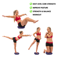 Powertrain Yoga Stability Disc w/ Pump Home Gym Pilate Balance Trainer - Purple thumbnail