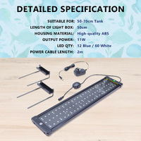 11W Set 2 Aquarium Blue White LED Light for Tank 50-70cm thumbnail