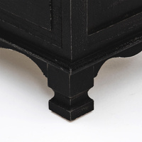 Bedside Table 2 Drawer Vintage Side Table Storage Cabinet Bedroom LYDIA BLACK thumbnail