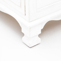 Bedside Table 2 Drawer Vintage Side Table Storage Cabinet Bedroom LYDIA WHITE thumbnail