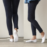 6X Rexy Cushion No Show Ankle Socks Large Non-Slip Breathable WHITE thumbnail