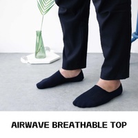 3X Rexy Cushion No Show Ankle Socks Small Non-Slip Breathable BLACK thumbnail