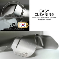 Combo Medium Stainless Steel Chopping Cutting Board + Chopping Boards Holder thumbnail