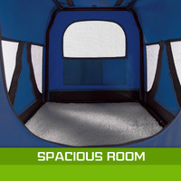 Portable Soft Dog Cage Crate Carrier L BLUE thumbnail