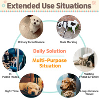 Dog Wrap Resuable Male L + 10X Diaper Booster Pads Disposable M thumbnail