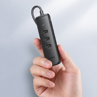 UGREEN 20984 USB 2.0 to 3 x USB2.0 with RJ45 (100Mbps) Ethernet Adapter (Black) thumbnail