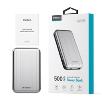 CHOETECH B655-SL 5000mAh Magnetic Wireless Power Bank 10W (Silver) thumbnail