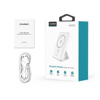 CHOETECH B662-WH USB-A + USB-C + Wireless Magnetic Power bank 5000mAh (White) thumbnail