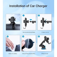 CHOETECH T203-F 15W Gravity Car Charger Holder thumbnail