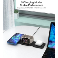 CHOETECH T588-F-BK 3-in-1 Foldable Fast Wireless Charger for Phone/Watch/Earphone thumbnail