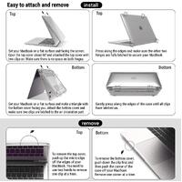 MacBook Air 13 Inch Case 2020 2019 2018, A1932, A2179,A2337 Shell Case Keyboard Cover Black thumbnail