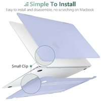 Suitable for  MacBook Air 13 Inch Case 2022 2021 2020 2019 2018, A1932, A2179, A2337 Shell Case Keyboard Cover lavender Grey thumbnail