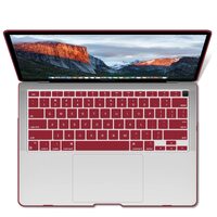 MacBook Air 13 Inch Case 2020 2019 2018, A1932, A2179,A2337 Shell Case Keyboard Cover Wine Red thumbnail