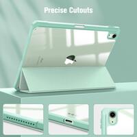 iPad 10th Case 10.9 Inch 2022 with Pencil Holder, Smart iPad Clear Case with Soft TPU Auto Wake Sleep Green thumbnail