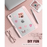 iPad 10th Case 10.9 Inch 2022 with Pencil Holder, Smart iPad Clear Case with Soft TPU Auto Wake Sleep Pink thumbnail
