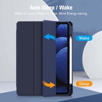 iPad Pro 11 Inch 2020-2022 Soft Tpu Smart Premium Case Auto Sleep Wake Stand Clear Cover Pencil holder navy blue thumbnail