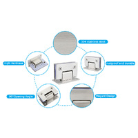 90 Degree Glass Door Cupboard Showcase Cabinet Clamp Glass Shower Doors Hinge 304 Steel thumbnail