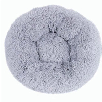 Pet Dog Bed Bedding Warm Plush Round Comfortable Dog Nest Light Grey M 70cm thumbnail