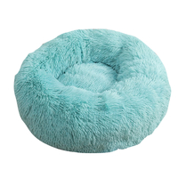 Pet Dog Bedding Warm Plush Round Comfortable Nest Comfy Sleep kennel Green 100cm thumbnail